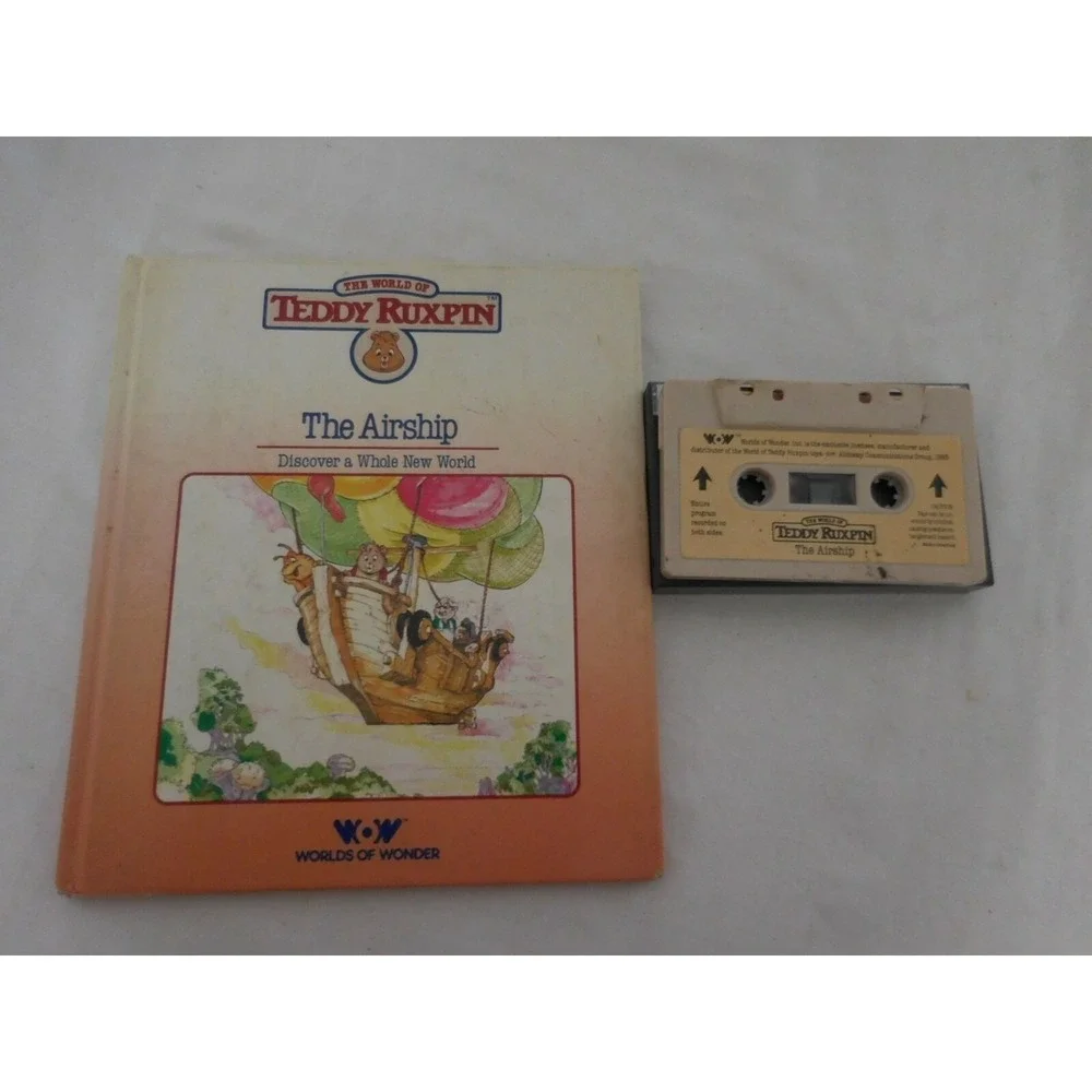 Teddy‎ Ruxpin  The Airship Book n Cassette Tape 1980s Worlds of Wonder Vintage